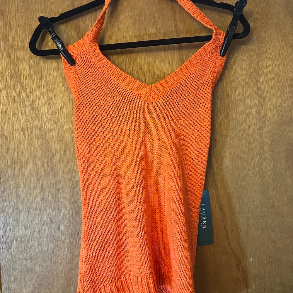 Ralph Lauren Vibrant Orange Knit Top